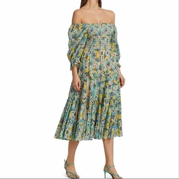 LoveShackFancy Capri Off The Shoulder Dress - Picture 7 of 16